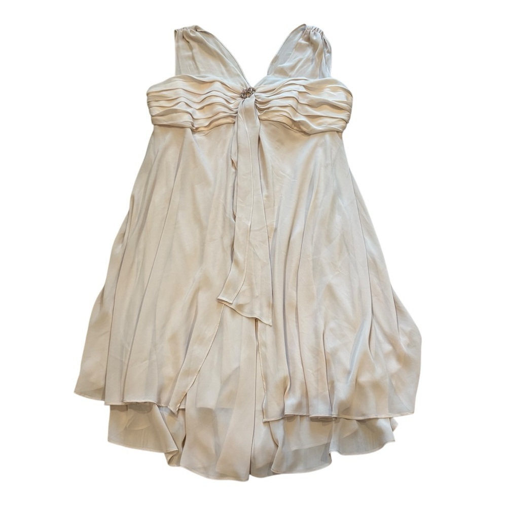 Scarlett Woman Plus Size Beige Flowy Sleeveless Dress Size: 16W